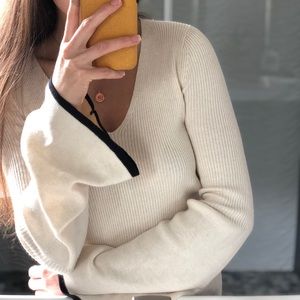 French Connection long bell sleeve thin sweater